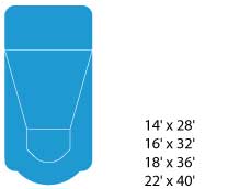 In-ground swimming pool model Erie