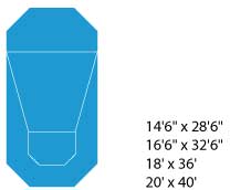 In-ground swimming pool model Indiana