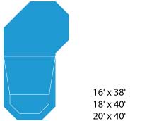 In-ground swimming pool model Iowa