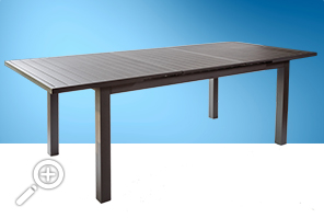 Table en aluminium extensible de Piscines René Pitre