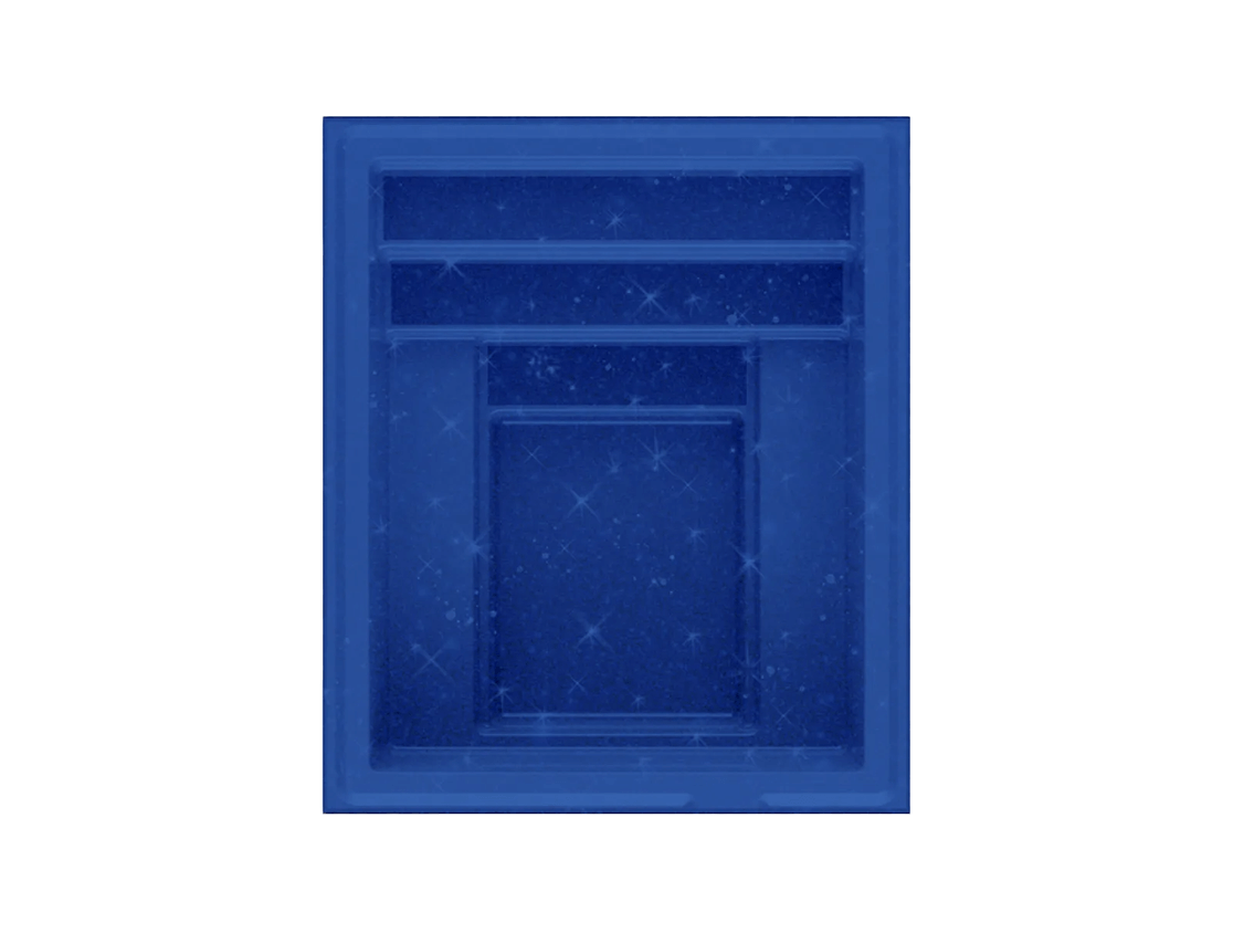 Exemple piscine en fibre de verre couleur Fond marin