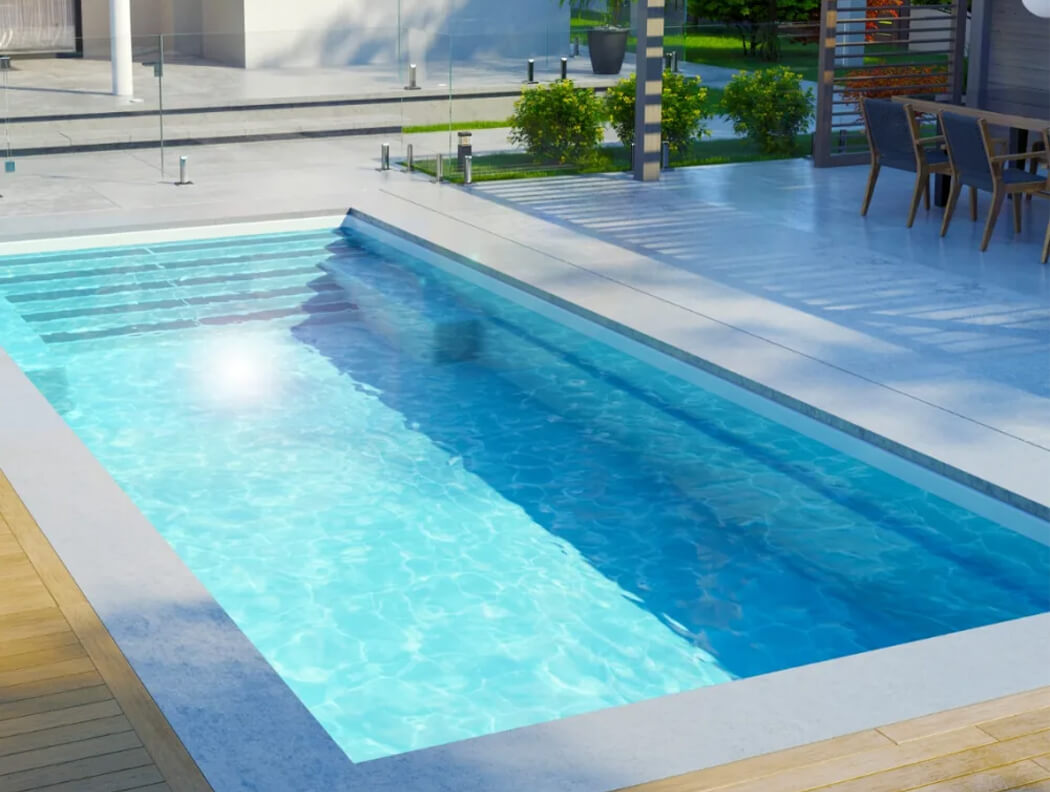 Modèles de piscines creusées monocoque en fibre de verre