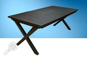 Expandable aluminum table