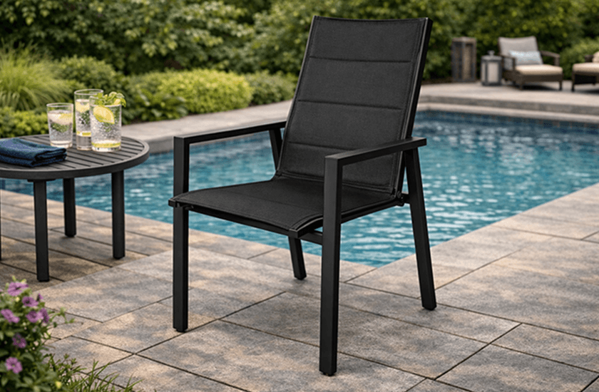 Chaise Guadeloupe à haut dossier - séchage rapide