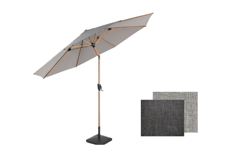 10 ft Wood-Look Umbrella