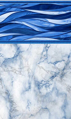 Toile de piscine Santorini Vintage Marble