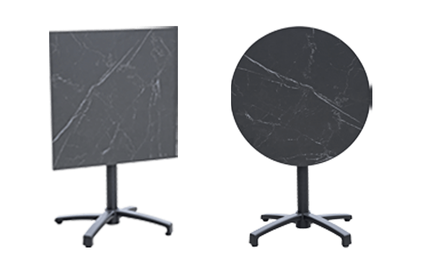 Table bistro pliante en pierre sintérisée