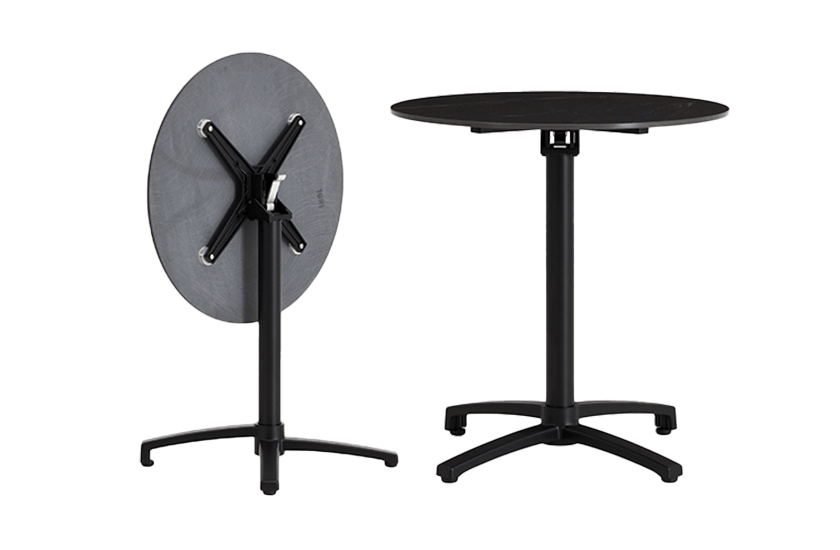 Table bistro pliante en pierre sintérisée