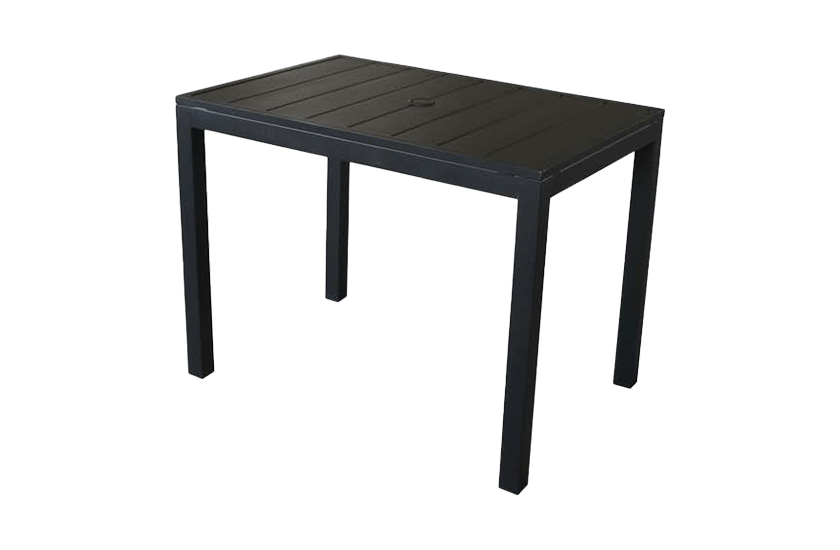 Table Ristorante en aluminium avec trou pour parasol